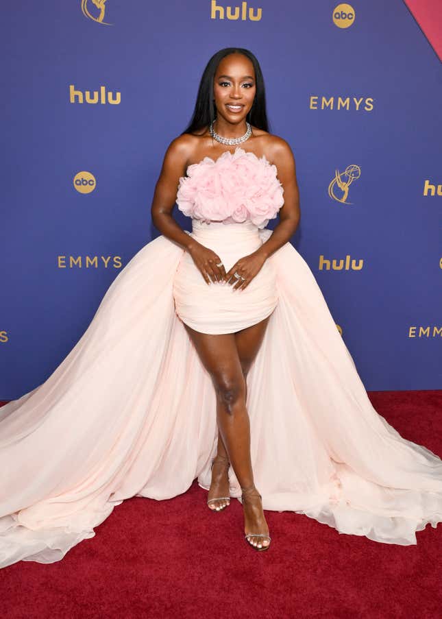 Aja Naomi King at the 76th Primetime Emmy Awards held at Peacock Theater on September 15, 2024 in Los Angeles, California.