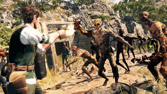 A 1950's adventurer faces off against the undead in Strange Brigade. 