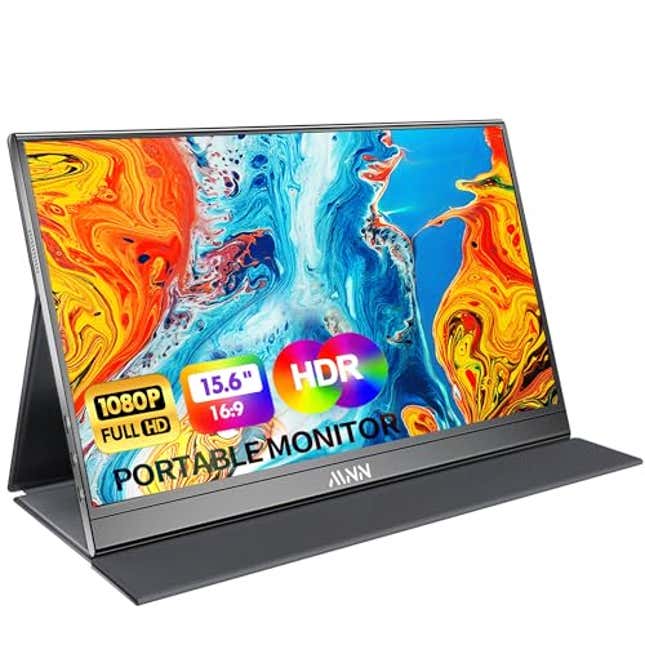 Image for article titled MNN Portable Monitor 15.6inch FHD 1080P USB C HDMI Gaming Ultra-Slim IPS Display w/Smart Cover & Speakers, Now 11% Off
