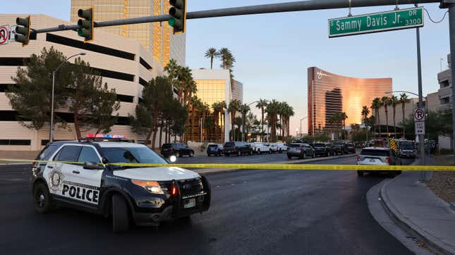 Police in Las Vegas after the Cybertruck explosion