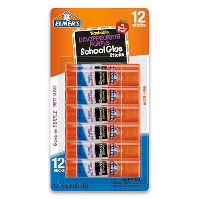 Image for article titled Elmer&#39;s Disappearing Purple School Glue Sticks, Now 53% Off