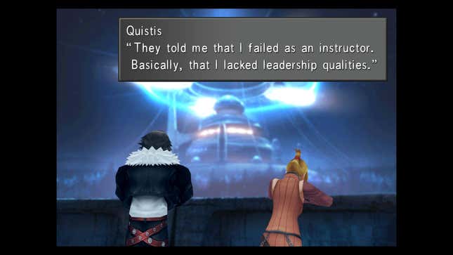Quistis tells Squall why she was dismissed as an instructor.