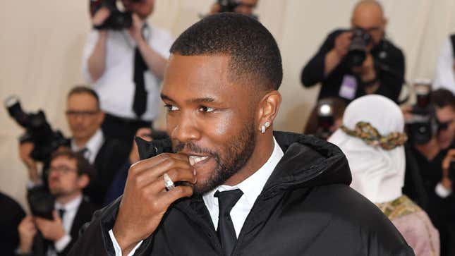 Frank Ocean arrives for the 2019 Met Gala on May 6, 2019.