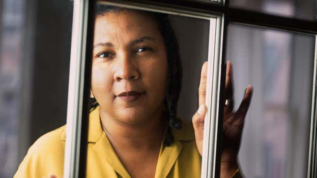 Author and cultural critic bell hooks poses for a portrait on December 16, 1996 in New York City, New York. 