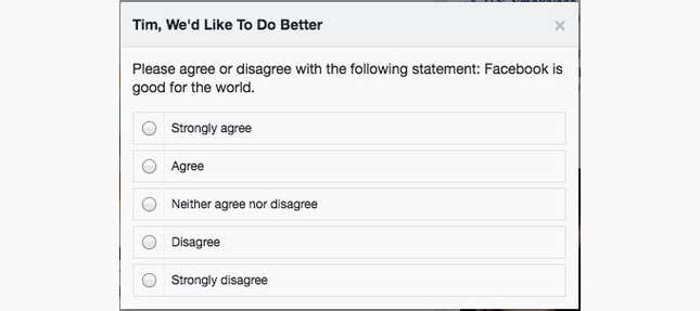 Image for article titled Facebook is flat out asking users if they think Facebook is good for the world