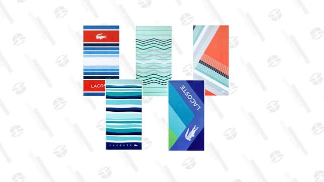 Macys lacoste beach sale towels