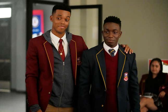 BEL-AIR — “A Fresh Start” Pictured: (l-r) Jabari Banks as Will, Olly Sholotan as Carlton 