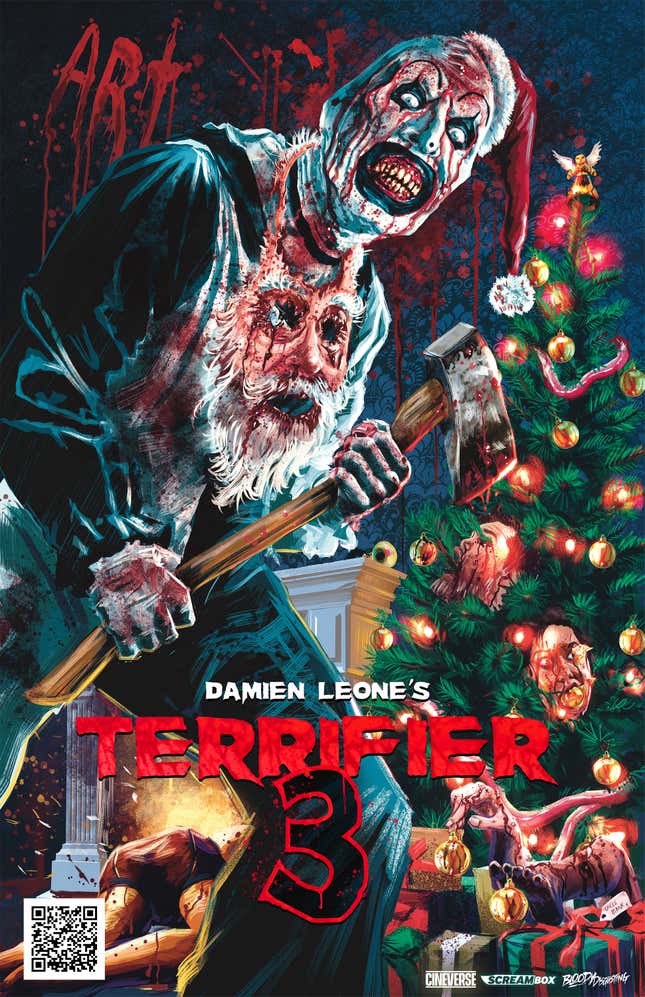 Image for article titled Art the Clown Wishes You a Very Gory Christmas in First Terrifier 3 Teaser