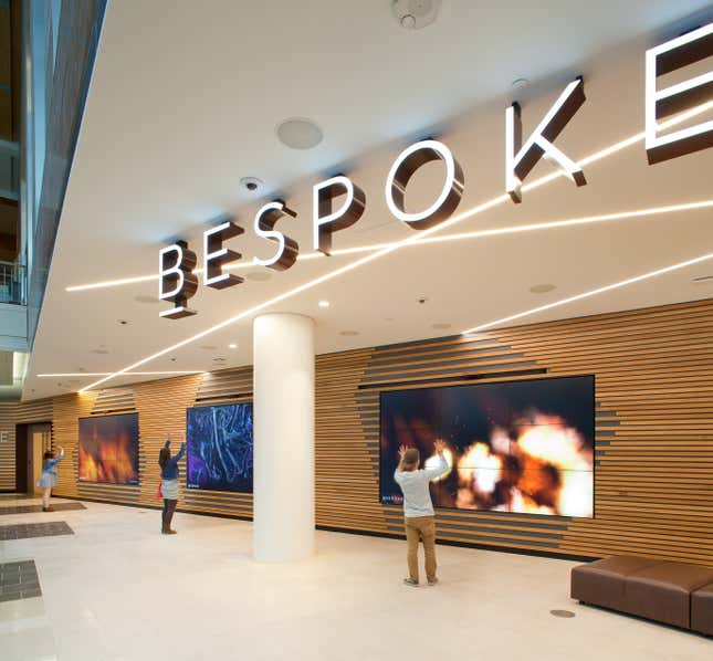 The 18,000-square-foot event space (entrance pictured here) used to be a Borders bookstore.