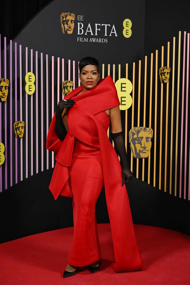 Fantasia Barrino attends the EE BAFTA Film Awards 2024 at The Royal Festival Hall on February 18, 2024 in London, England.