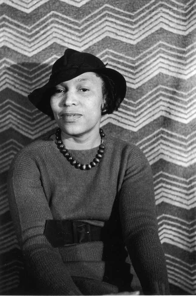 Portrait of author Zora Neale Hurston, circa 1940s. 