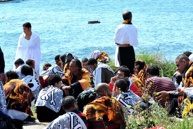 Greek authorities said that at least three people have died, including a child, after a wooden boat carrying at least 83 migrants from the Turkish shore ran around off the island of Rhodes.