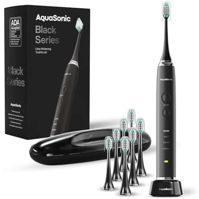 Image for article titled Aquasonic Black Series Ultra Whitening Toothbrush, Now 25% Off