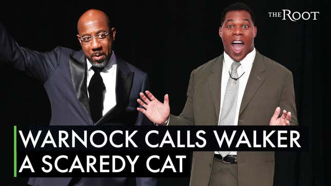 Herschel Walker Called Out As A Scaredy Cat by Raphael Warnock