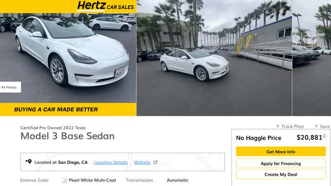 Image for article titled Hertz sold a bunch of Teslas and it turns out they&#39;re all kinds of trouble for their new owners