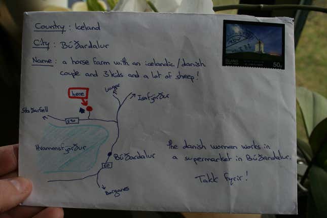 Delivered via map