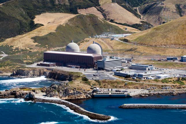 FILE - An aerial photo of the Diablo Canyon Nuclear Power Plant in Avila Beach, Calif., is seen on June 20, 2010. The Biden administration has finalized approval of $1.1 billion to help keep California&#39;s last operating nuclear power plant running. The funding is a financial pillar in the plan to keep the Diablo Canyon Nuclear Power Plant producing electricity to at least 2030 — five years beyond its planned closing in 2025. (Joe Johnston/The Tribune via AP, File)