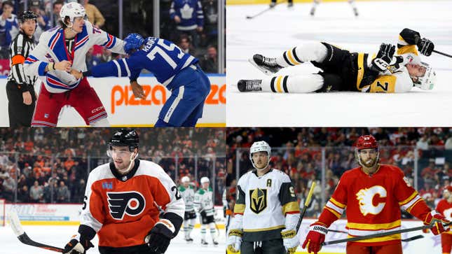 Image for article titled Does the Rangers&#39; Matt Rempe even play hockey?; Pittsburgh&#39;s run seems to be ending; The Avs go on a bender