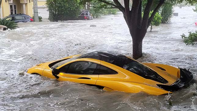 Image for article titled McLaren P1 Submerged By Hurricane Ian After a Week With New Owner