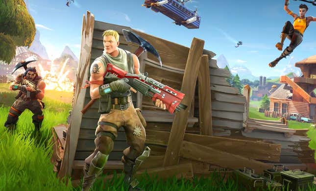 An early promotional screenshot for Fortnite.