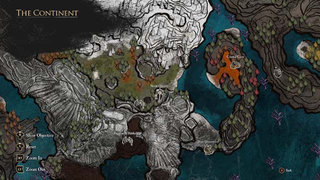 A screenshot of the map in Clair Obscur shows the location of the Stone Quarry.