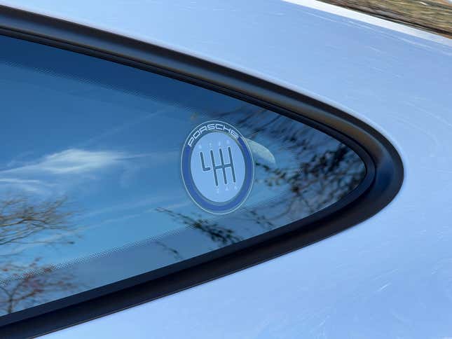 Side window sticker on a 2025 Porsche 911 Carrera T