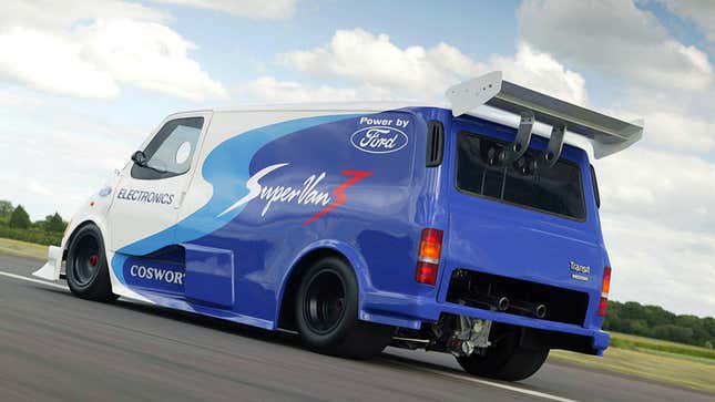 A photo of the third generation Ford Supervan. 