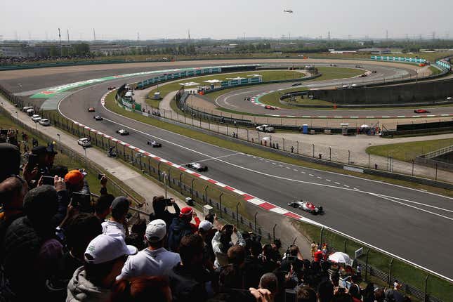  A general view of the action during the Formula One Grand Prix of China at Shanghai International Circuit on April 15, 2018 in Shanghai, China.