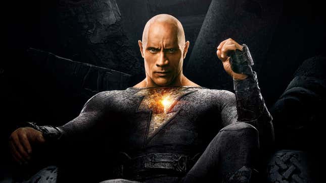 Dwayne Johnson in a poster for DC's Black Adam. 