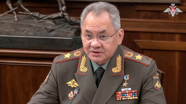 In this photo taken from video released by Russian Defense Ministry Press Service, Russian Defense Minister Sergei Shoigu speaks to Gen. Zhang Youxia, vice chairman of China&#39;s Central Military Commission during their talks in Moscow, Russia, Wednesday, Nov. 8, 2023. (Russian Defense Ministry Press Service via AP)