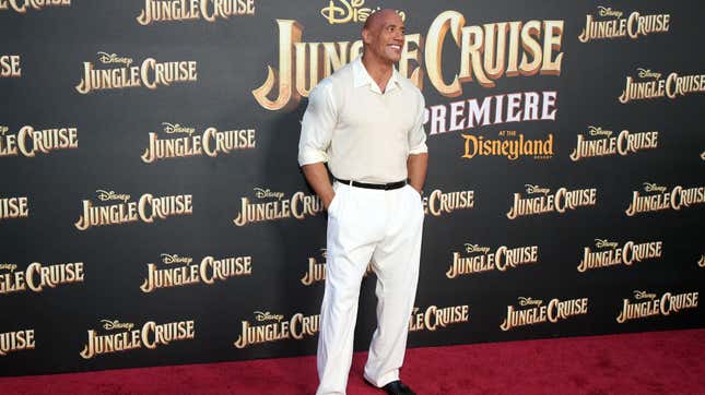 Dwayne Johnson attends the World Premiere Of Disney’s “Jungle Cruise” on July 24, 2021.