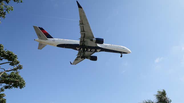 A Delta Air Lines plane lands at Los Angeles International Airport on July 12, 2018 in Los Angeles, California.