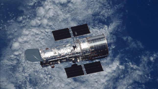 The Hubble Space Telescope launched in 1990.