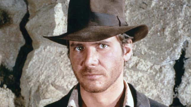 Harrison Ford filming Raiders of The Lost Ark