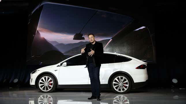 Tesla CEO Elon Musk speaks during an event to launch the new Tesla Model X Crossover SUV on September 29, 2015 in Fremont, California. 