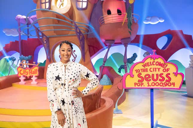 Image for article titled Tamera Mowry-Housley on Dr. Seuss Baking Challenge