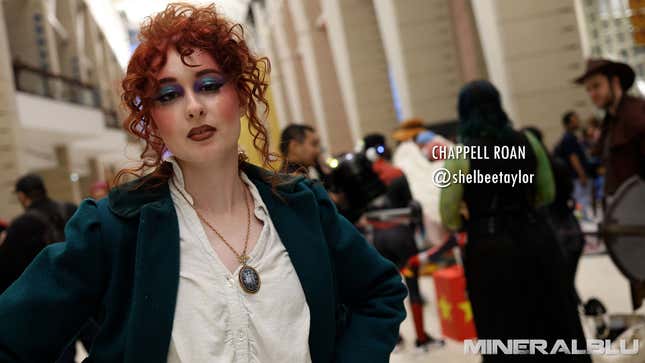 A photograph of a cosplayer at C2E2 2025