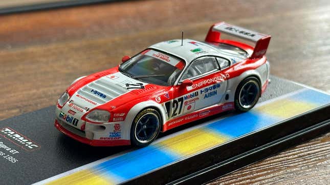 Photo of a Toyota Supra LM 1/64 scale model.