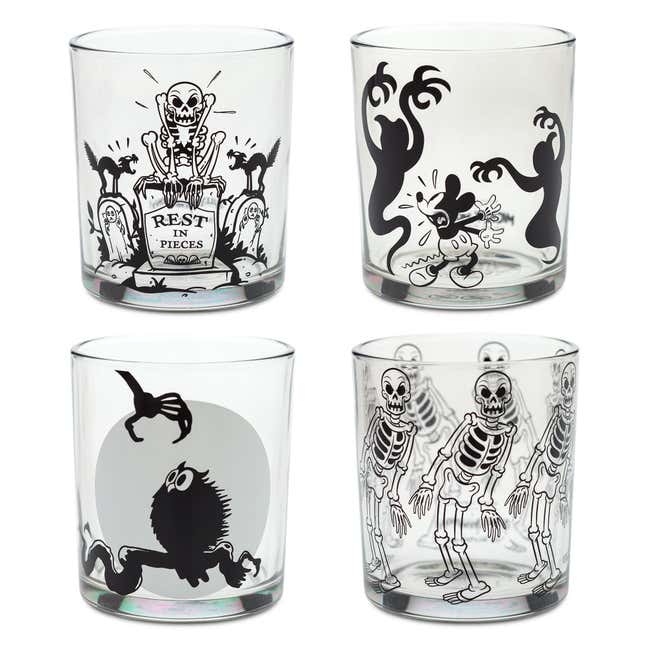 silly symphonies skeleton dance glass ware