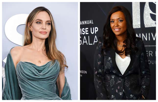 Angelina Jolie (left) and Aisha Tyler (right)