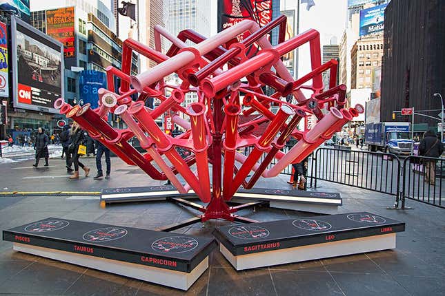 Image for article titled This giant, pulsating heart is a Valentine to New York City