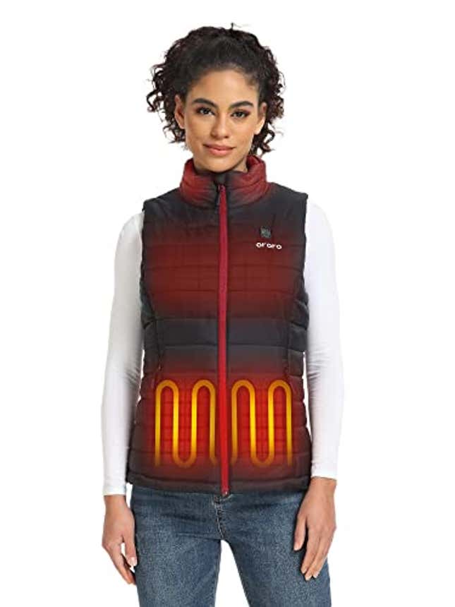 Image for article titled ORORO Women&#39;s Lightweight Heated Vest with Battery Pack (Black, Now 12% Off