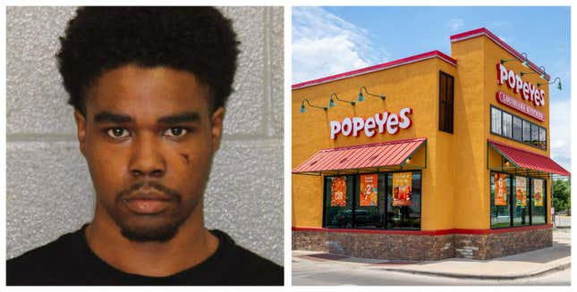 Left: Rodney Wood. Right: Popeyes Restaurant