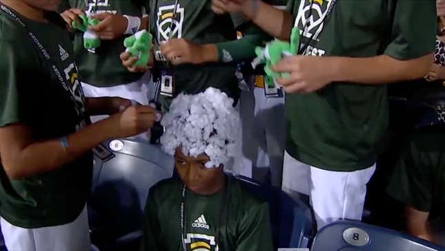 Image for article titled WTF? Black Little League Player’s Hair Stuffed With Cotton During National Broadcast