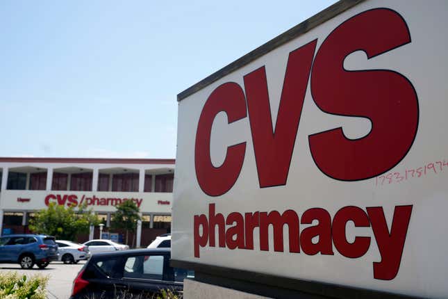 FILE - A sign marks a CVS branch on Tuesday, May 16, 2023, in Pasadena, Calif. CVS Health is pulling from its drugstore shelves, Friday, Oct. 20, some cough-and-cold treatments that contain an ingredient that has been deemed ineffective by doctors and researchers. (AP Photo/Marcio Jose Sanchez, File)