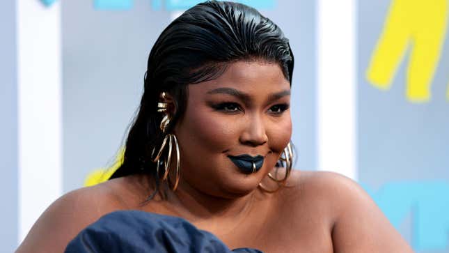 Lizzo attends the 2022 MTV VMAs at Prudential Center on August 28, 2022 in Newark, New Jersey.