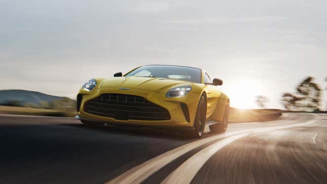 A render of the front of the Aston Martin Vantage sports car. 