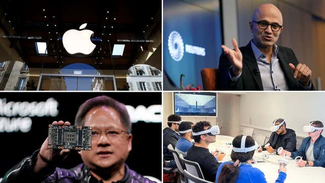 Image for article titled An Apple tease, Microsoft&#39;s cloud soars, Nvidia&#39;s big threat, and Taylor Swift deepfakes: The week in AI news