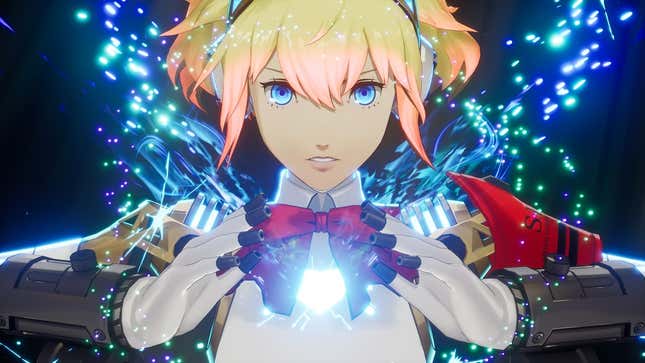 Aigis summoning power from within her