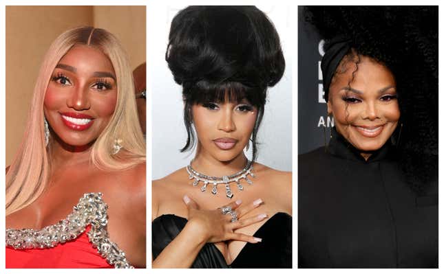 Nene Leakes, left; Cardi B, and Janet Jackson.